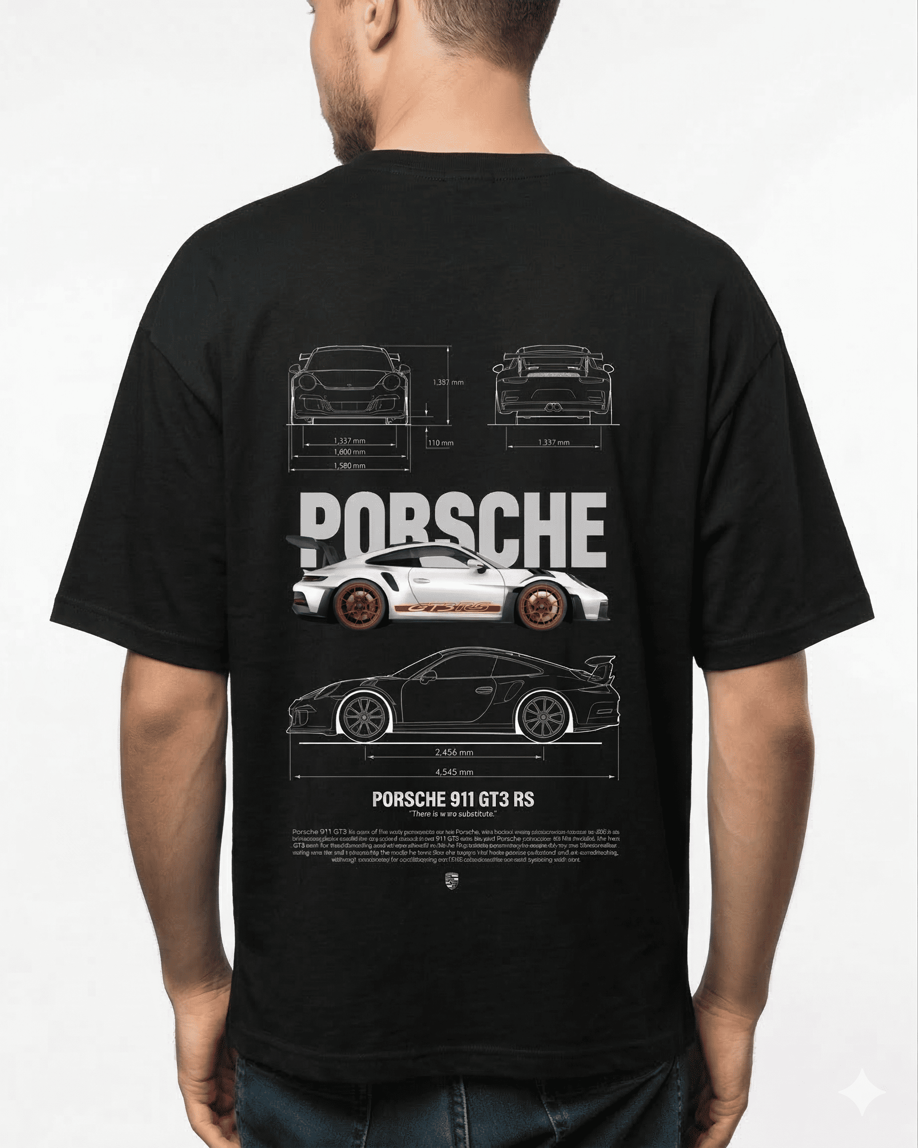 Black Porsche Drop Shoulder 2